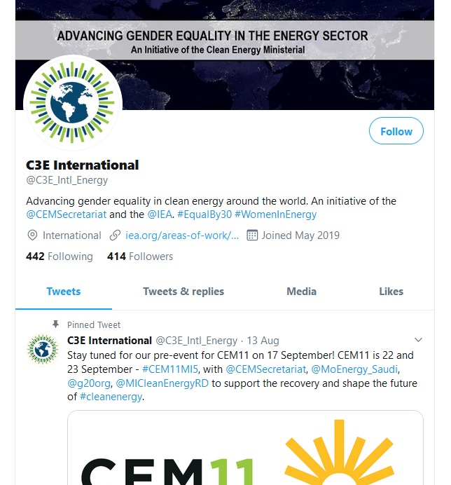 C3E_Intl_Energy twitter account